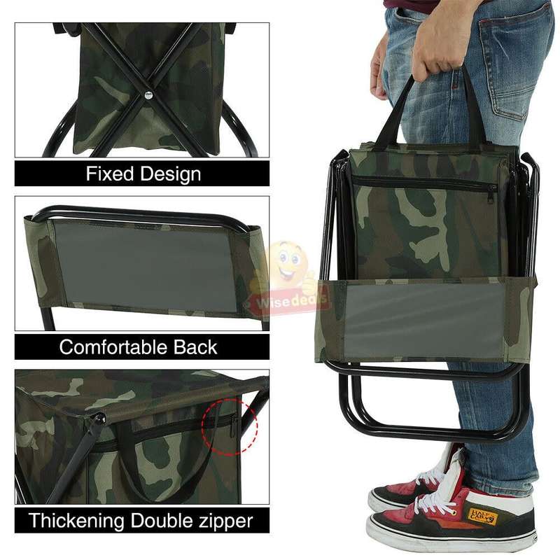 High-Quality Steel and 600D Durable Oxford Fabric Outdoor Foldable Chair with Cooler