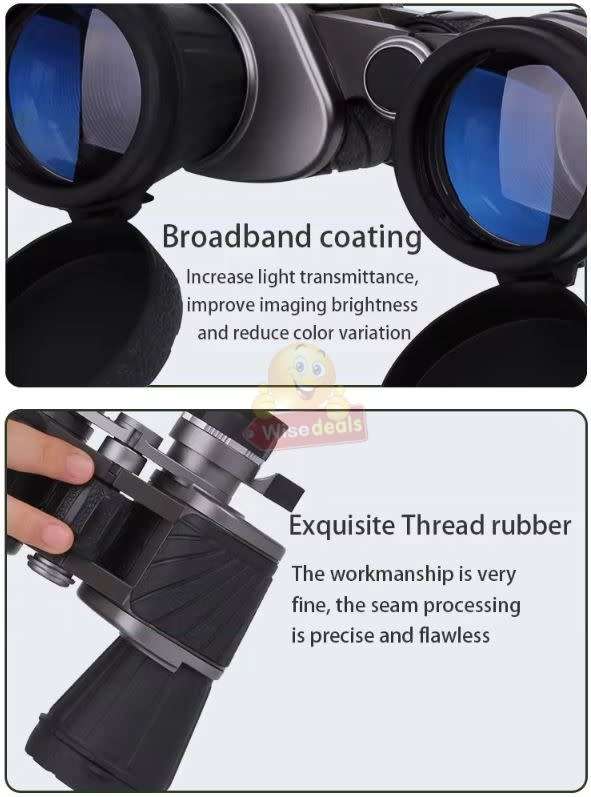 20X50 HD Magnification Binoculars, Adjustable and Night Vision