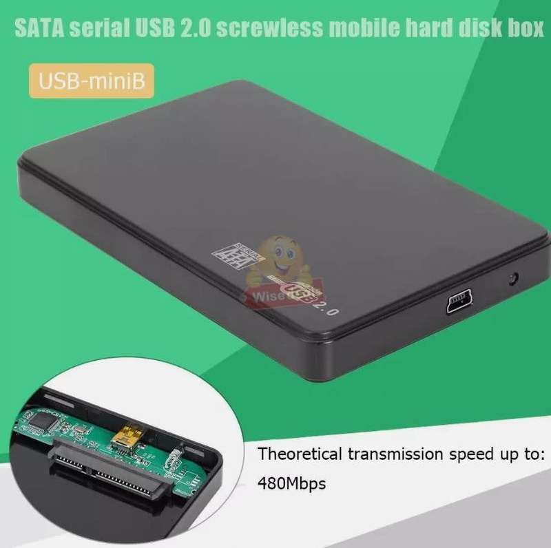 2.5-inch Hard Drive Box SATA USB 2.0 Portable HDD External Hard Disk Enclosure Case - START R1 ONLY