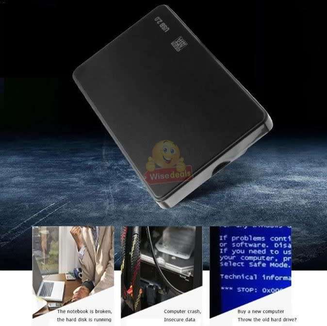 2.5-inch Hard Drive Box SATA USB 2.0 Portable HDD External Hard Disk Enclosure Case - START R1 ONLY