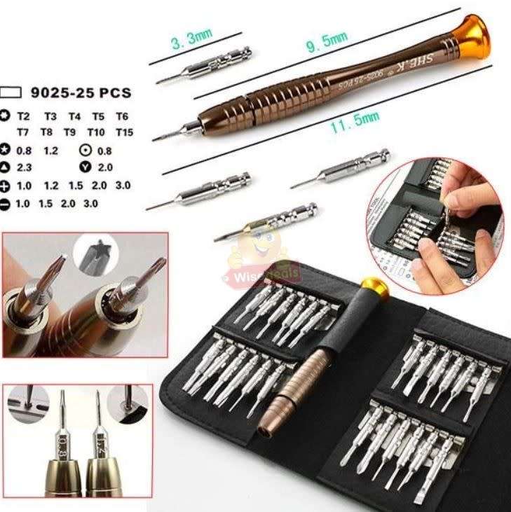 25-in-1 Multi-purpose Precision Screwdriver Wallet Set