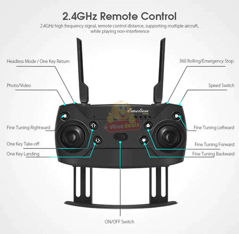 Foldable 998 Pro WIFI Drone with Dual Cameras
