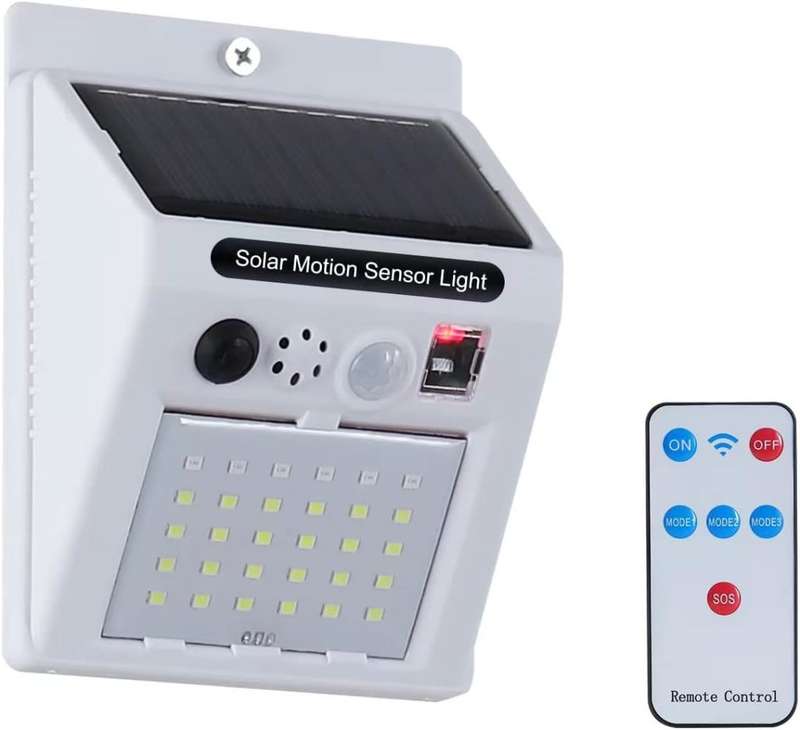 Solar Sound and Alarm Wall Light with 3 Setting Modes