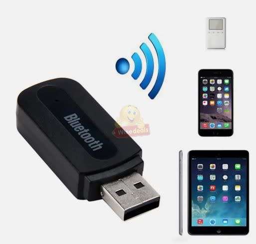 Wireless USB Bluetooth Audio Music Receiver for your car and plenty of other Devices