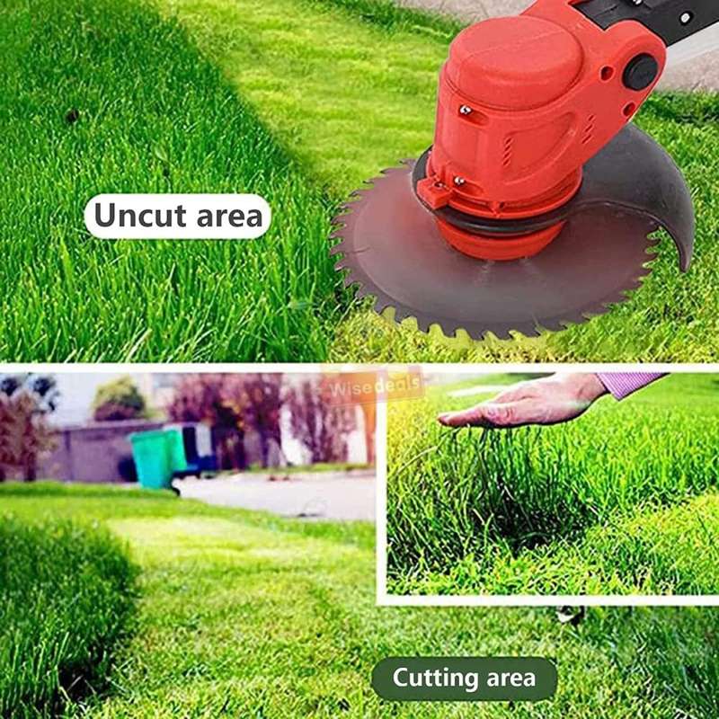 48V Rechargeable Wireless Lawn Mower and Grass Cutter, 2 X 48V Lithium Batteries & 3 Blade types