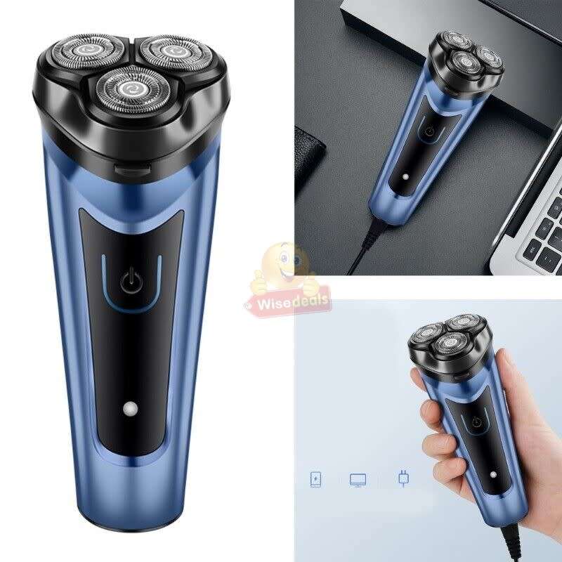 Electric Rechargeable Cordless 3 Head  Shaver