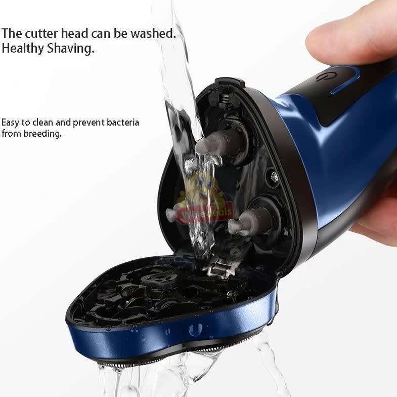 Electric Rechargeable Cordless 3 Head  Shaver