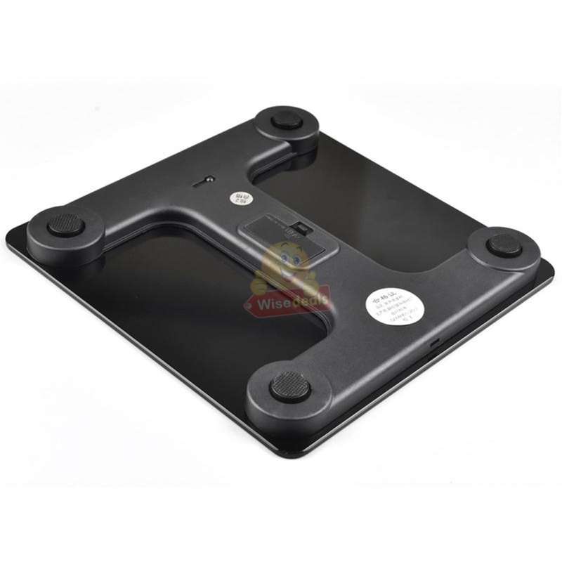 Tempered Glass Electronic Scale with LED Weight Display, Battery Reminder, with Anti-Slip Base