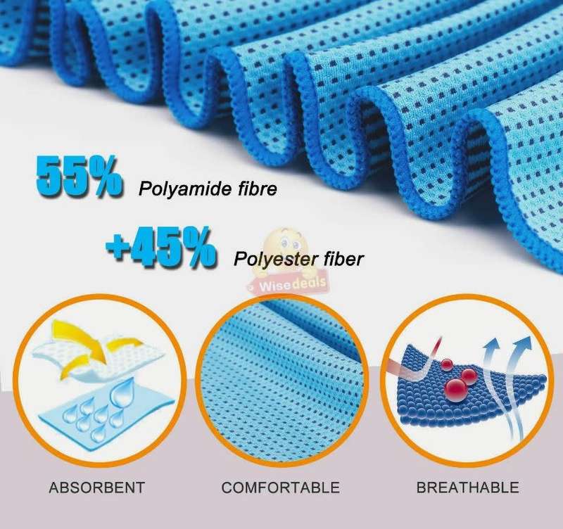 Instant Cooling Towel, Simply just Wet it, Wing it and Snap it and it will get Cooler