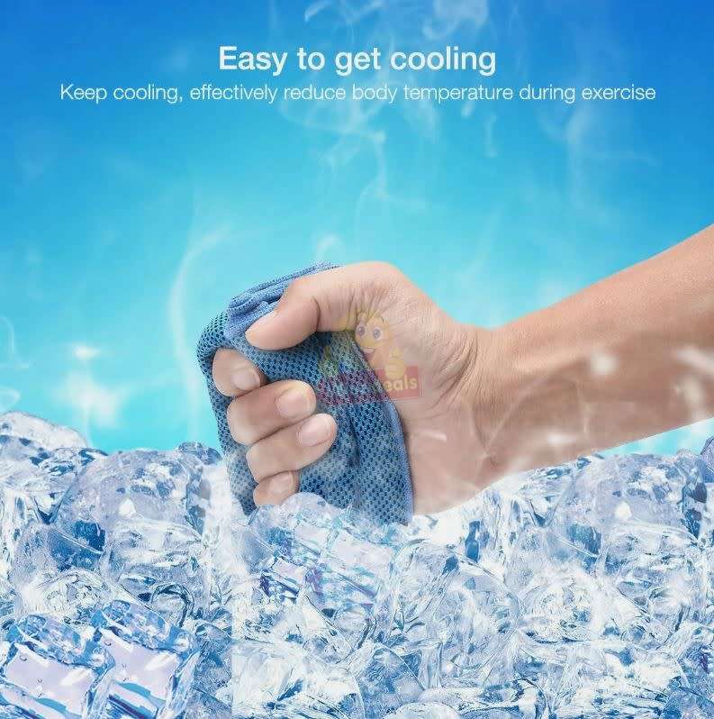 Instant Cooling Towel, Simply just Wet it, Wing it and Snap it and it will get Cooler