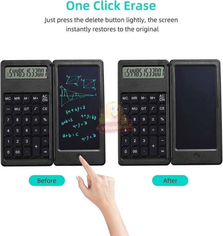 LCD Tablet Calculator, One-key Clear, Digital High-definition Display