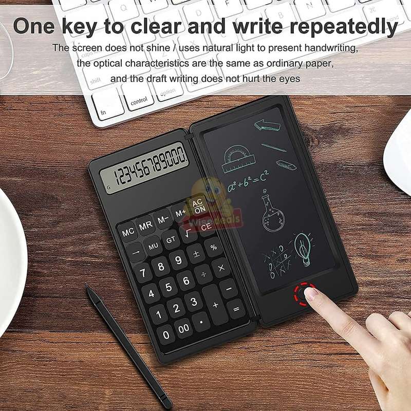 LCD Tablet Calculator, One-key Clear, Digital High-definition Display