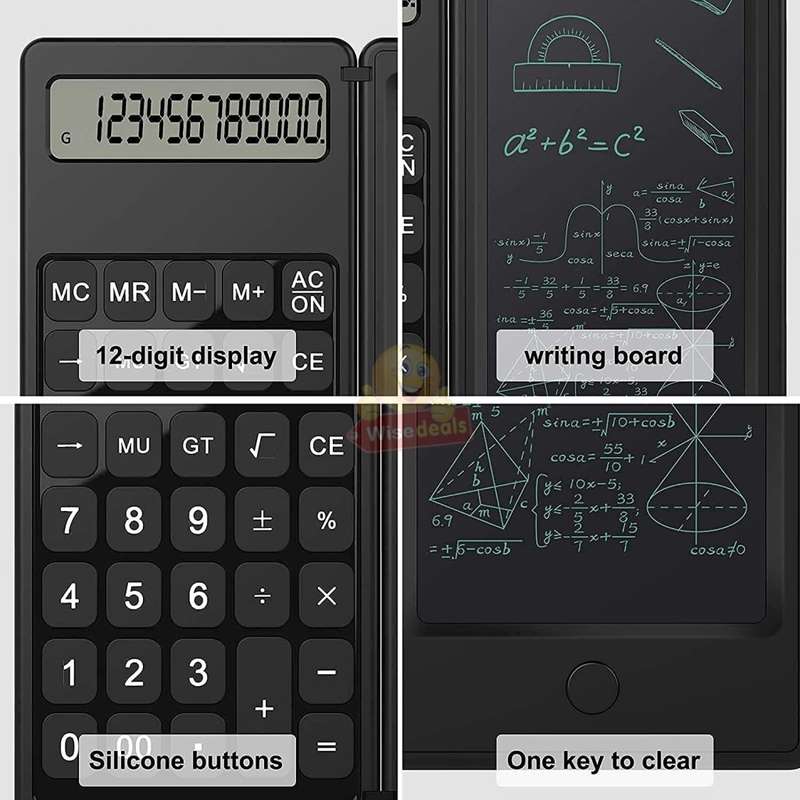 LCD Tablet Calculator, One-key Clear, Digital High-definition Display