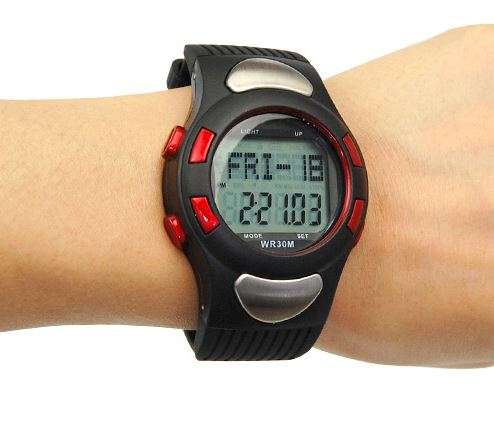 3D Sport & Fitness Wrist Watch - Pulse & Heart Rate Monitor, Pedometer and Calories Counter