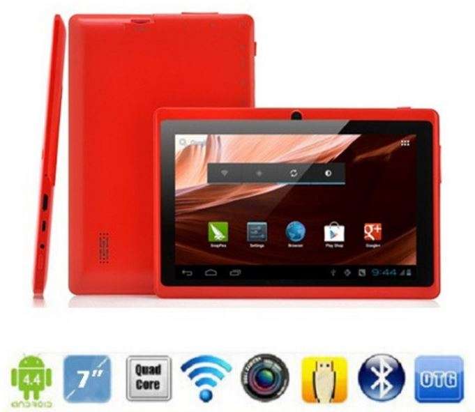 7 Inch Quad Core Android 4.4. Tablet, Dual Cameras, Full HD, Wi-Fi, Bluetooth, 8GB, Touch Screen