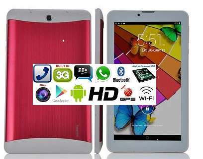 7" 3G Android 4.2 Tablet Smartphone, Dual SIM , 2 Cameras, WI-FI, Bluetooth, GPS, Ful HD, Dark Pink