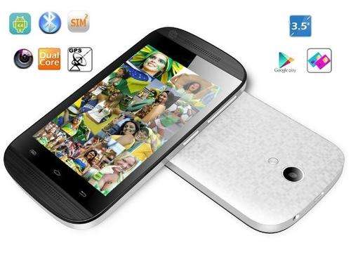 3.5" Android Dual Core 4.4 Smartphone, Wi-Fi, Dual Sim, Dual Cameras, Wi-Fi, LCD Screen - White