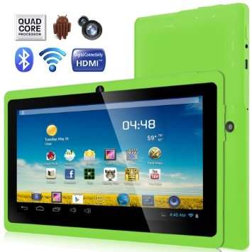 7" Quad Core Android 4.4 Tablet PC, Dual Cameras, Wi-Fi, Bluetooth, 8GB, Touch Screen