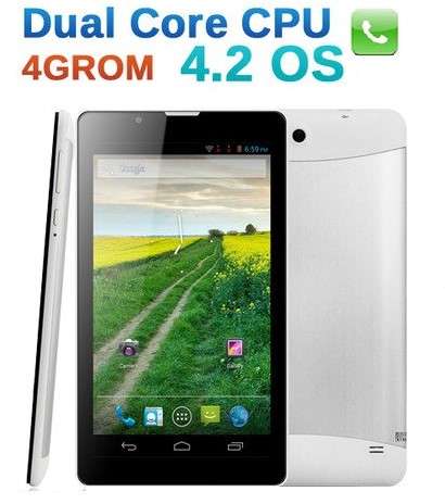 7" 3G Android Tablet Smartphone, Dual SIM Cards, Dual Cameras, GPS, Full HD, Wi-Fi, Bluetooth-Silver