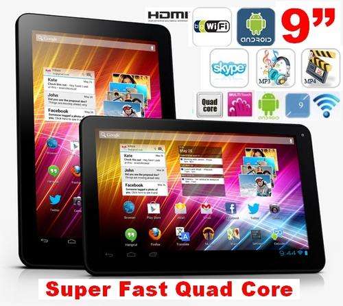 9" Quad Core Android 4.4. Tablet PC, Dual Cameras, Full HD, Wi-Fi, Bluetooth, 8GB, Touch Screen