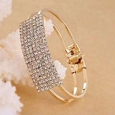Ladies Elegant Golden Crystal Bracelet