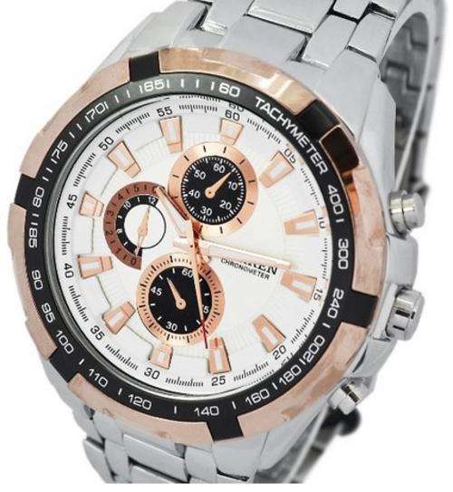CURREN Luxury Mens Military Wrist Watch in White Gold - Relogio Masculino