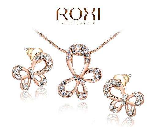 Elegant Crystal Butterfly Juwellery Set by ROXI