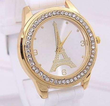 High Fashion Ladies Crystal Eiffel Tower Wrist Watch