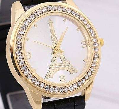 High Fashion Ladies Crystal Eiffel Tower Wrist Watch