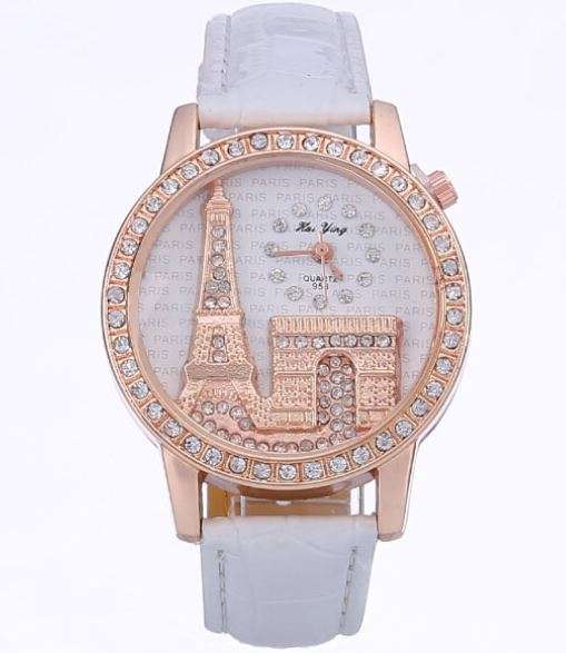 Luxury Paris Eiffel Tower Rhinestone Ladies Wrist Watch by Relogio Feminino