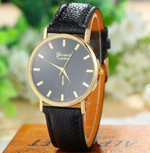 Elegant Ladies Geneva Platinum Wrist Watch