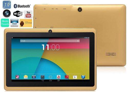 7" Super Fast Quad Core, Android 4.4., 8GB, Dual Cameras, Wi-Fi, Bluetooth etc. - Gold