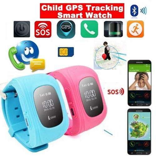 Bluetooth Kids GPS Tracker Wrist Watch - Sim Card, Remote Control, Pedometer, SOS... PINK / BLUE