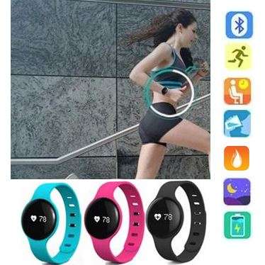 Bluetooth Smartwatch & Fitness Bracelet with Pedometer - IOS, Iphone, Android - BLACK, PINK & BLUE