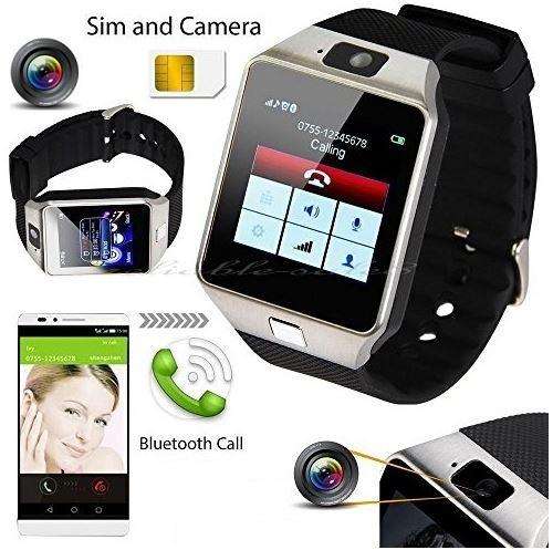 Bluetooth Smartwatch Phone, Sim Card, Camera, Sleep Monitor, SD Card, MP3, Audio & Video - Silver