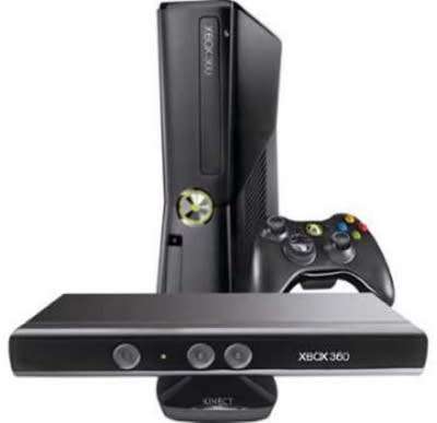 BLACK 5 Xbox 360 SLIM S 4Gb Console With Kinect Sensor Complete