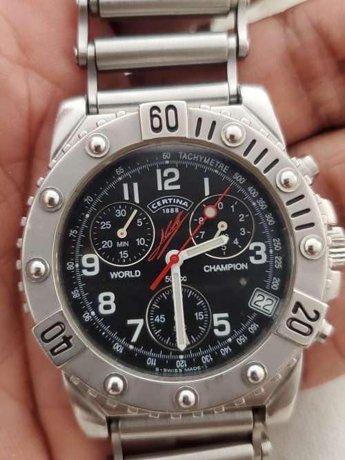 CERTINA. TOGETHER WITH FITTED BOX AND PAPERS Alex Criville, World Champion Edition, No.1101/1999