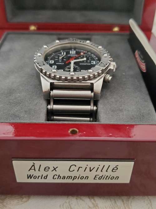 CERTINA. TOGETHER WITH FITTED BOX AND PAPERS Alex Criville, World Champion Edition, No.1101/1999