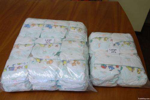 Quality Baby Diapers/nappies with Fabric Cloth + Velcro Fastener