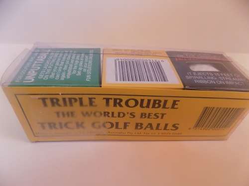 A Set of Three Unplayable Golf Balls for Laughs