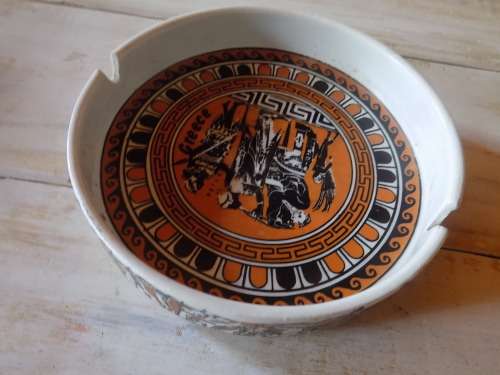Decorative Hand Made & Painted in Greece Ashtray