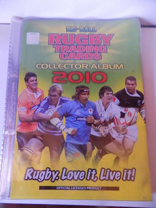 2010 Folder with Big Ball Rugby Trading Cards - Not Complete - See Description