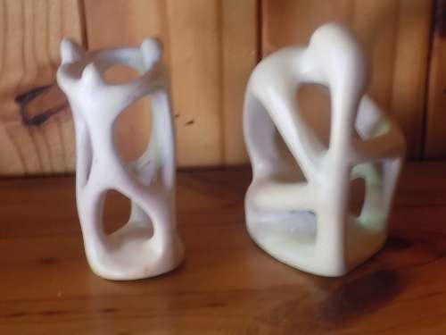 Abstract Figurine of Man Thinking Alone & Others Working Together
