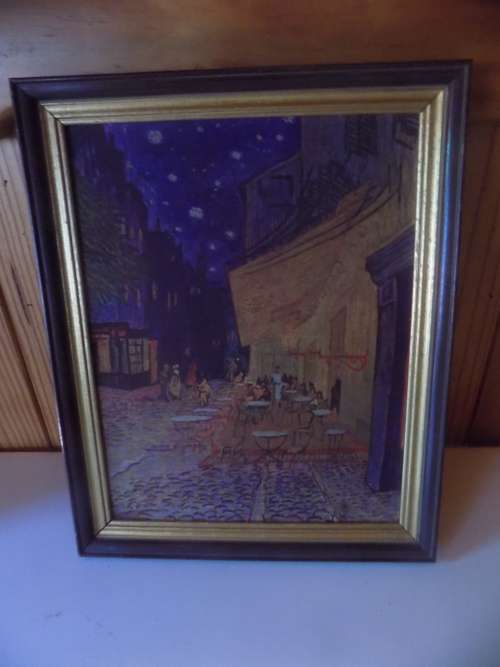 Vintage Reproduction of Famous Art Work in Old Wooden Frame