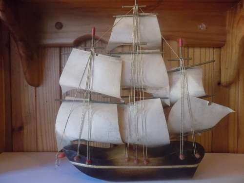 Good Size Ornamental Sail Boat with Great Detail