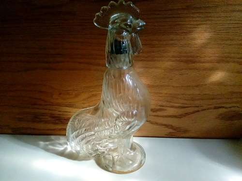 Solid Chicken Shaped Glass Decanter