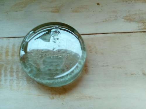 Solid 2002 ABI Glass Paperweight