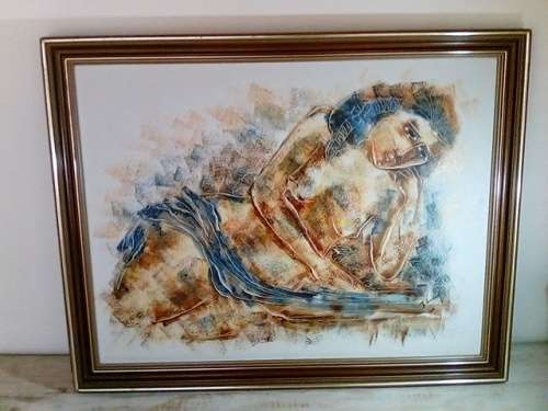 Stunning Large Reclining Nude Original Painting - Signed