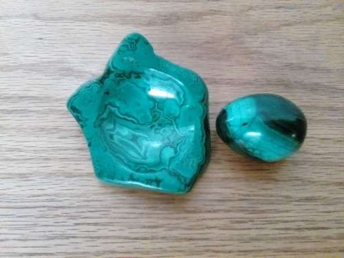 Malachite Green Piece plus Egg shaped Piece
