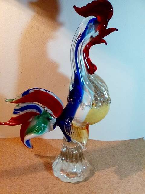 Impressive Vintage Large Murano Rooster - Very Good Condition